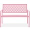 Best Choice Products Indoor Outdoor Steel Garden Bench w/ Geometric Backrest, Foot Levelers